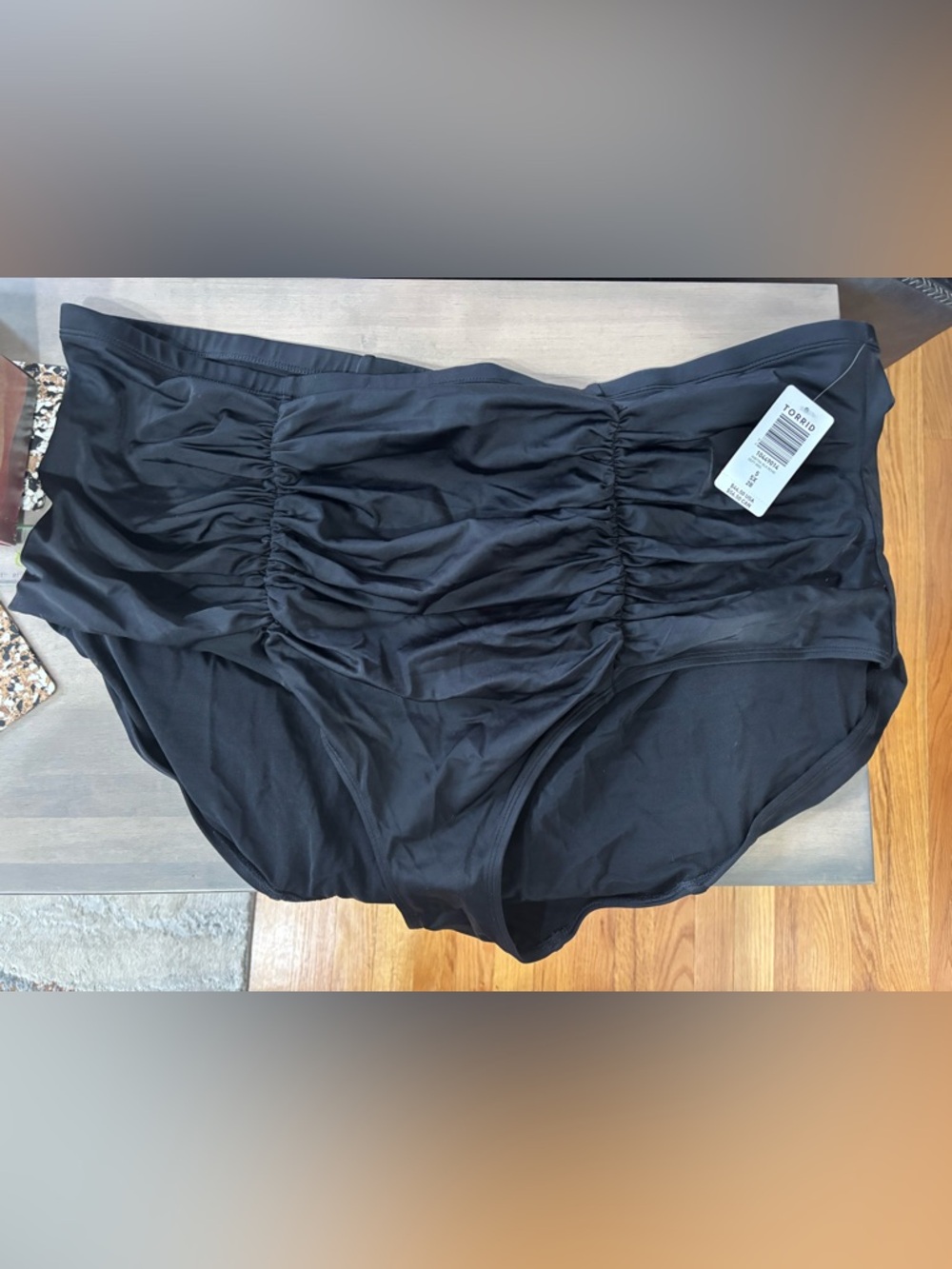 Torrid Black Ruched High-Waist Swim Bottoms -  5X NWT
